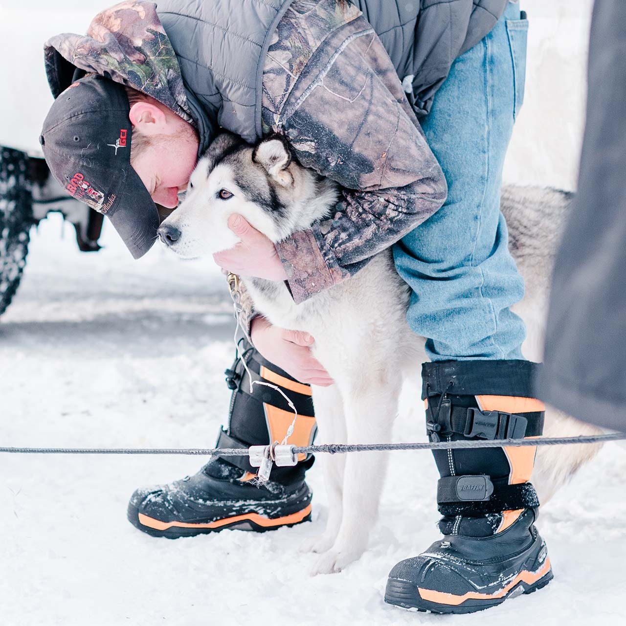 Wall of winter boots and footwear at 6th Avenue Outfitters
