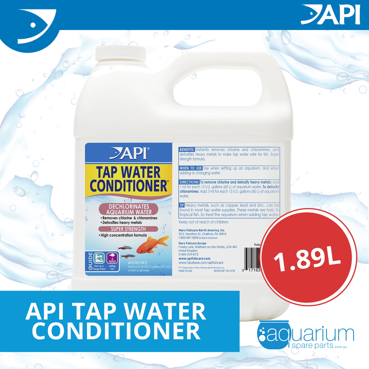 Aquatic API Treatments Tap Water Conditioner Aquarium Spare Parts