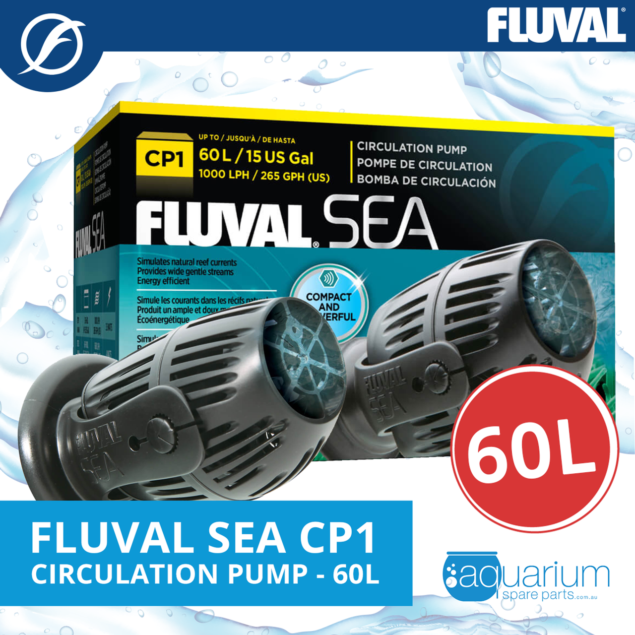 CP3 Circulation Pump, up to 50 US Gal / 200 L - Fluval USA