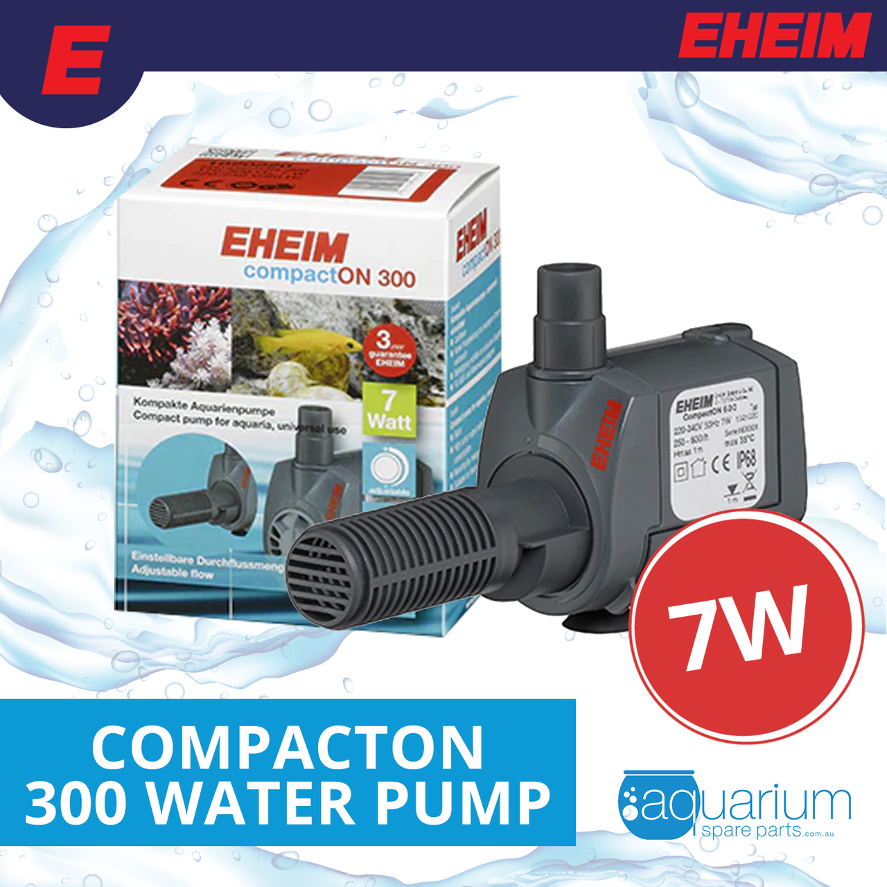 EHEIM compactON Aquarium Pump - 3000, Black : Pet Supplies