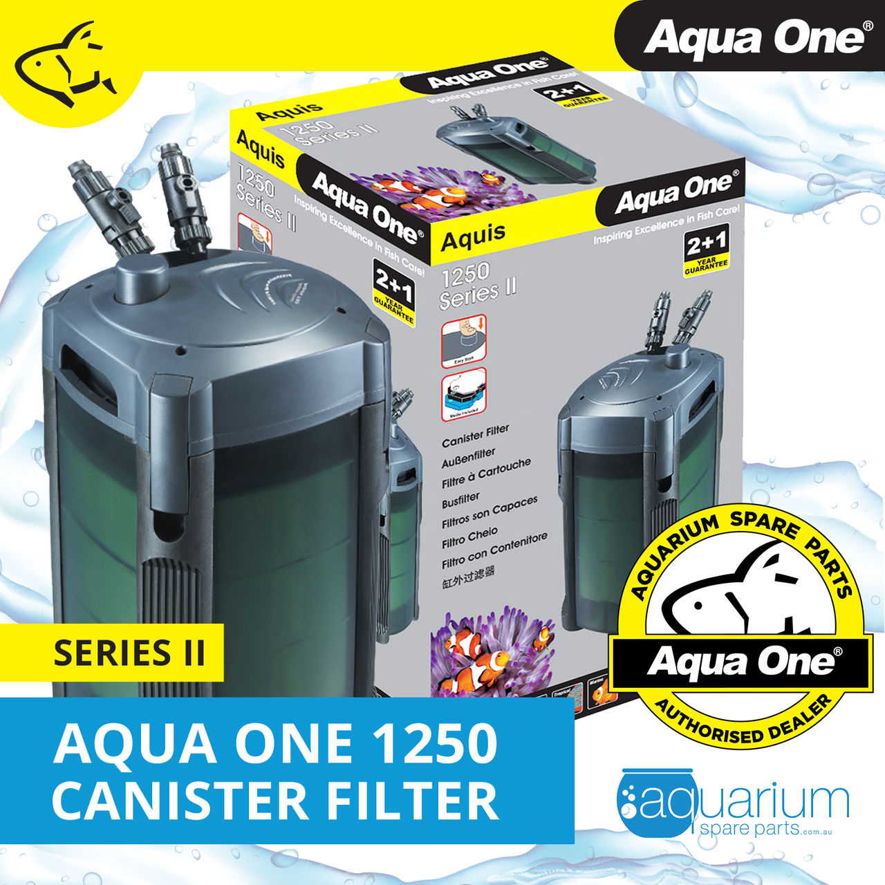 Aqua One Aquis 1250 Series II Canister Filter (94104)