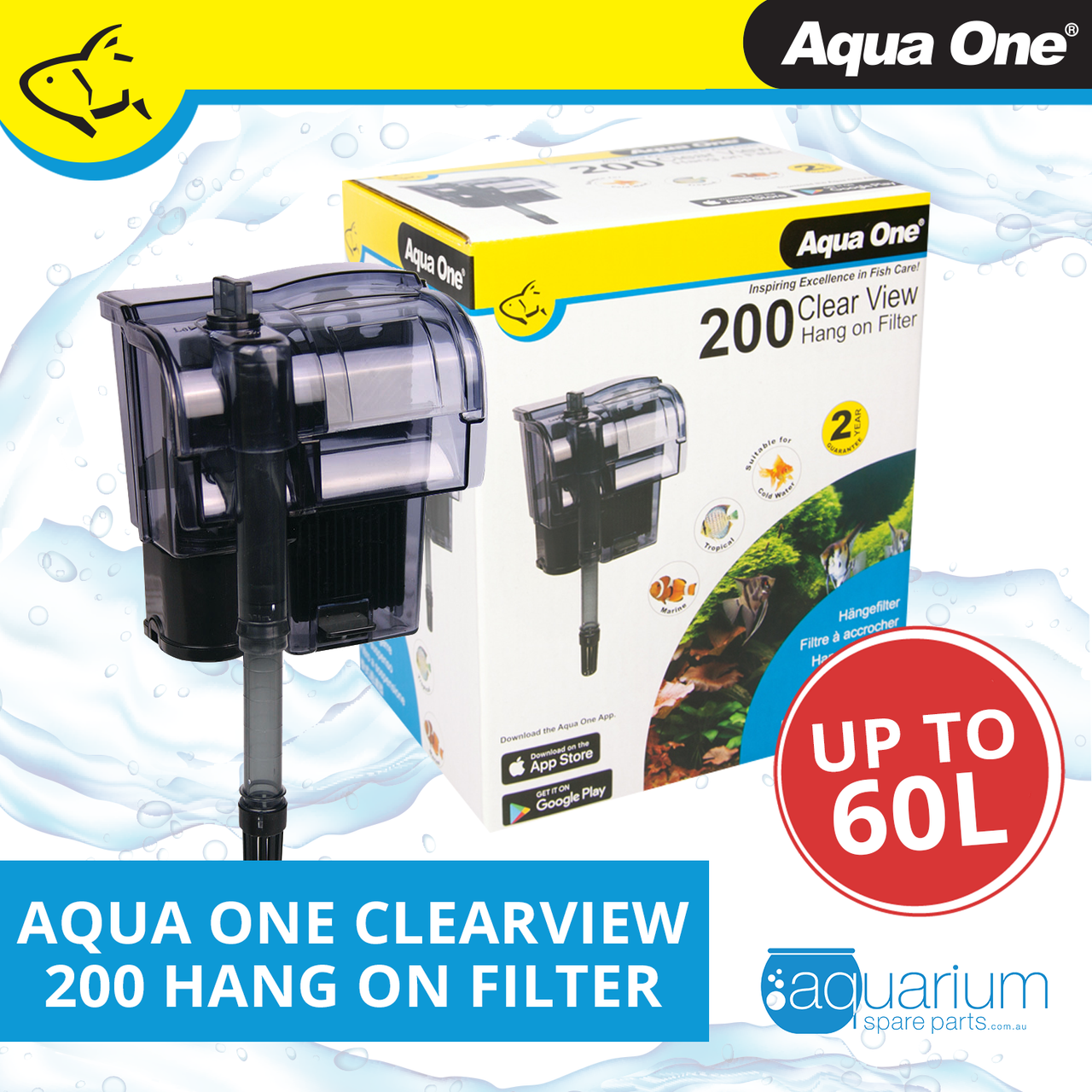 Aqua One ClearView 200 Hang On Filter 