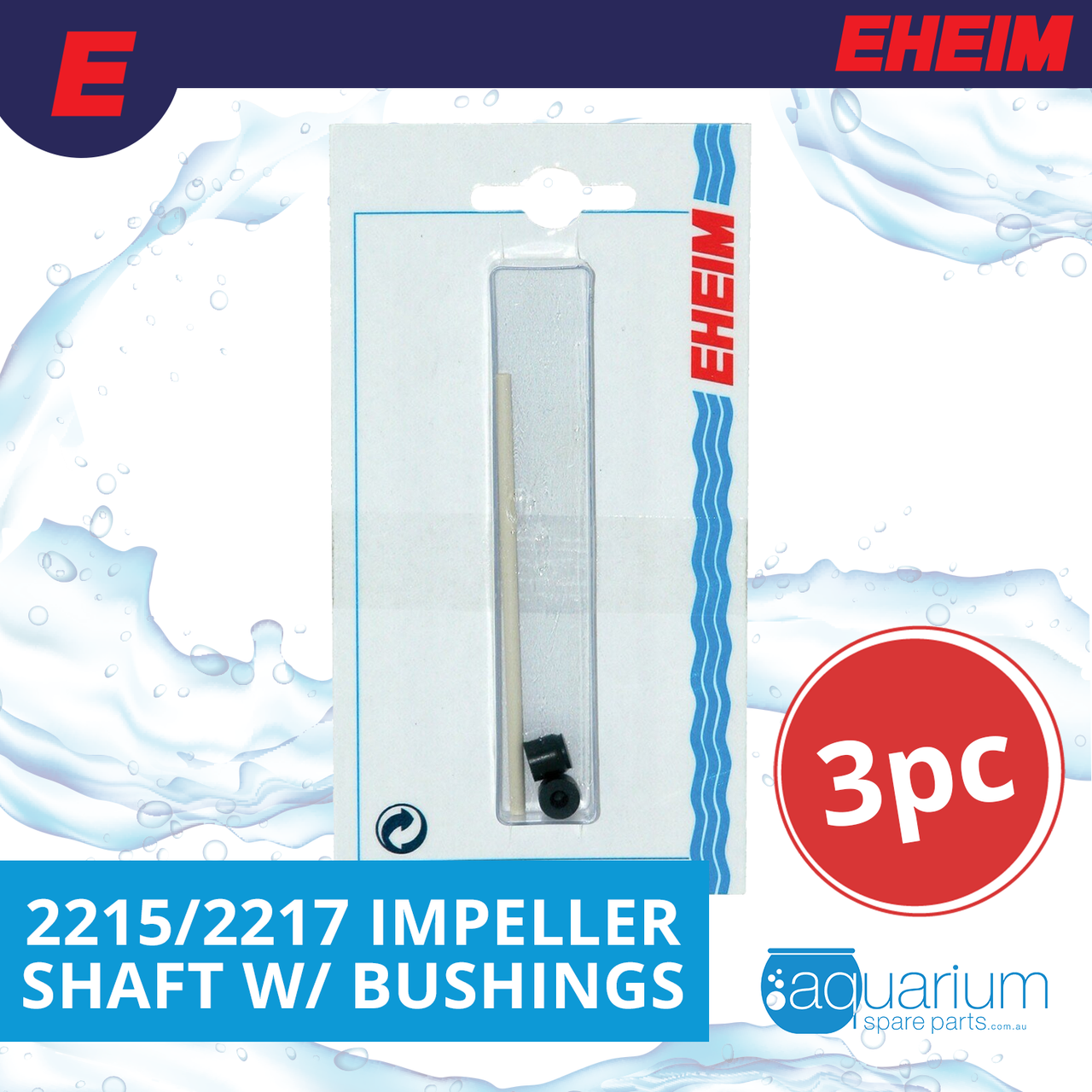 Eheim 2215/2217 Impeller Shaft w/ Bushings (7438430)