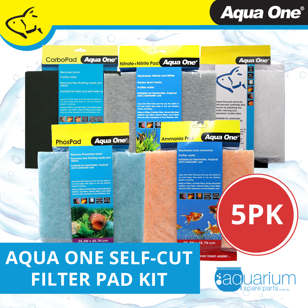 aqua one filter pads
