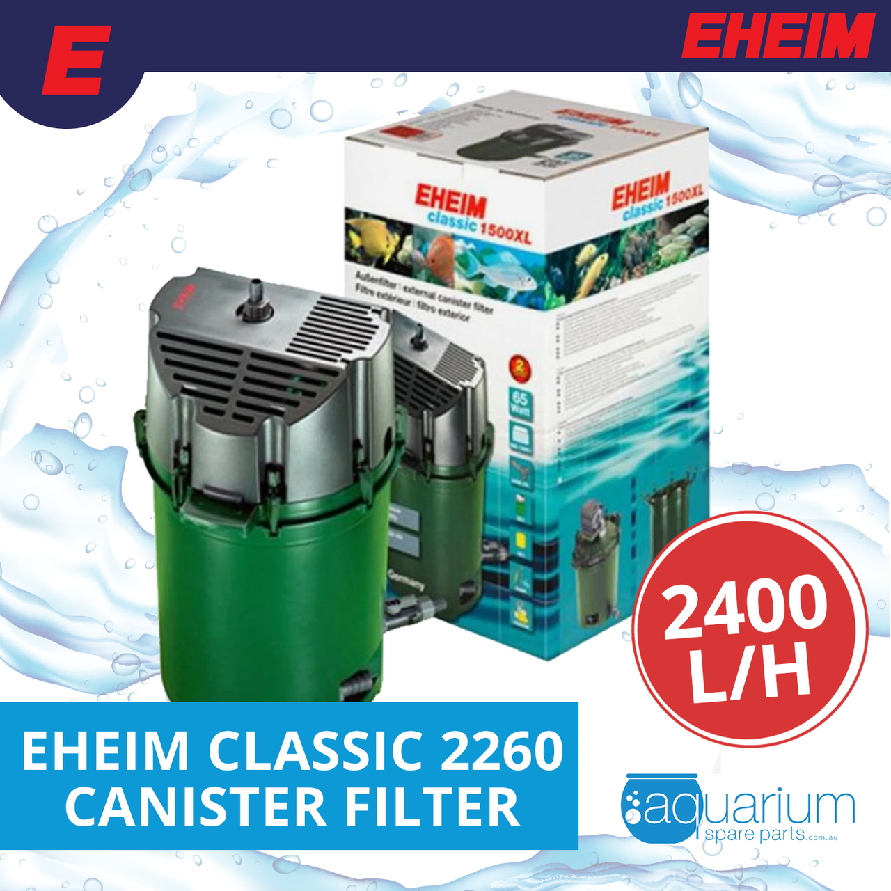 Eheim Classic 2260 2400L/H External Canister Filter 1500XL