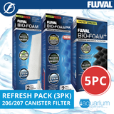 Inland Seas Wartungsset Für Fluval 106/107/206/207 Kanisterfilter • 6-teilig • Inkl. Filterpads, Carbon & Gleitmittel