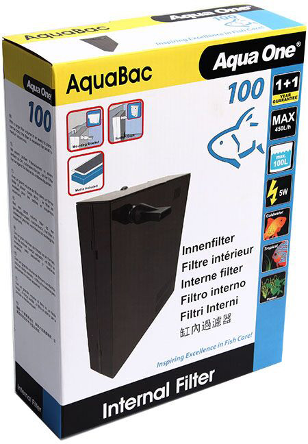 Aqua One AquaBac 100 Internal Filter 450L/hr (11342)