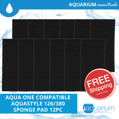 Aqua One Compatible AquaStyle 126/380 Sponge Pad (6 pack)
