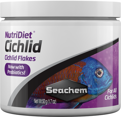 Seachem Nutridiet Cichlid Flakes w/ Probiotics 50g (SC1073)