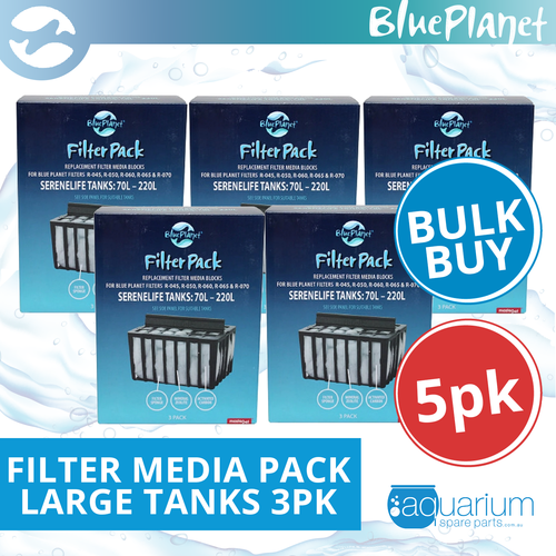 Blue Planet Filter Media for Large Tanks (70-220L) 3pc BULK BUY 5pk