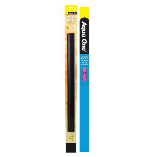 Aqua One 90cm Reflector Kit 2pk - Includes Single T8 30W w/ Tropical Tube (46498-TK)