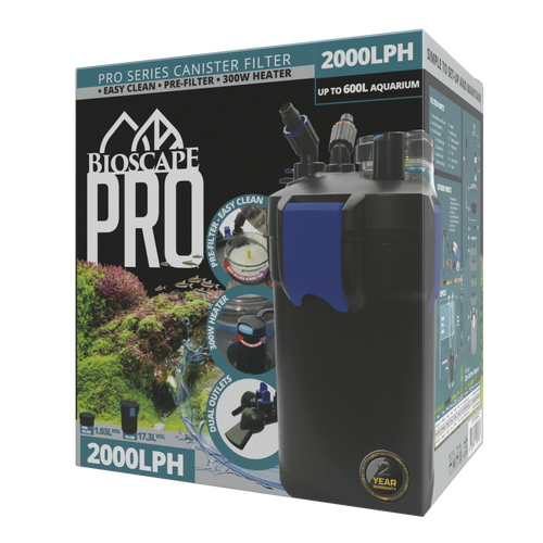 Bioscape PRO Series Canister Filter 2000LPH - Up to 600L (BIS542)