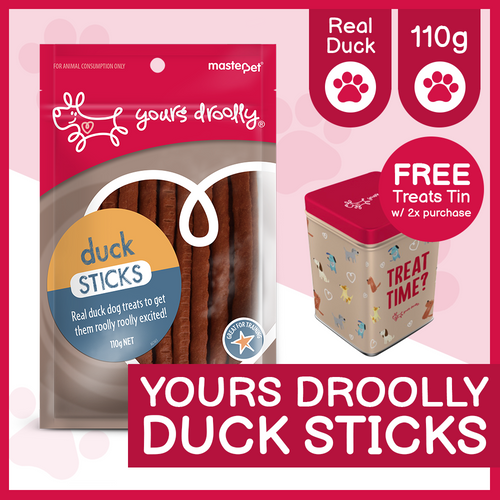 Yours Droolly Dog Treats - Duck Sticks 110g