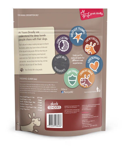 Yours Droolly Dog Treats - Duck Tenders 450g