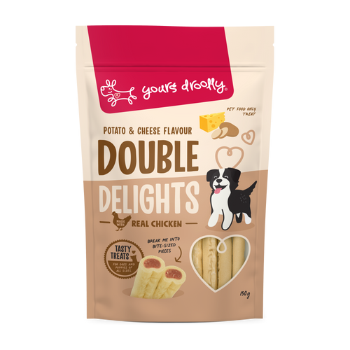 Yours Droolly Dog Treats - Double Delights Potato & Cheese 150g (AG889)