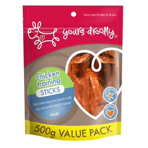 Yours Droolly Dog Treats - Chicken Training Sticks 500g