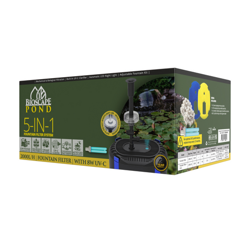 Bioscape All In One Submersible Pond Filter with UV 2000 LPH (BIS671)