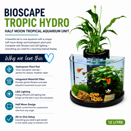 Bioscape Tropic Hydro Half Moon Tropical Aquarium (BIS150)