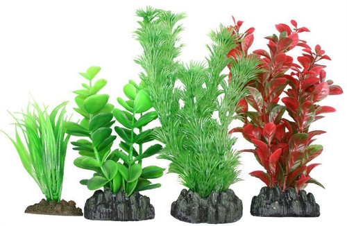 Aqua One Natural Value Plastic Plant Pack Mix 6 - 4pk (24236)