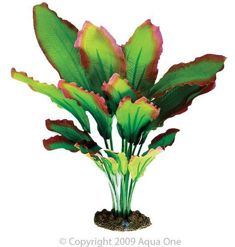 Aqua One Red & Green Amazon Silk Plant 30cm - Large (24121)