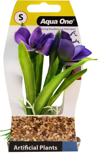 Aqua One Violet W/Log Base Plastic Plant - Small (28185)