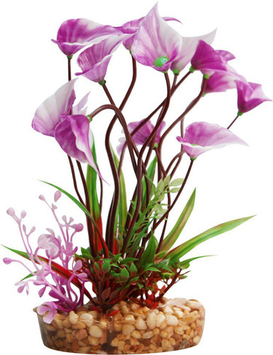 Aqua One Yellow Villarsia W/Gravel Base Plastic Plant - Med (28186)