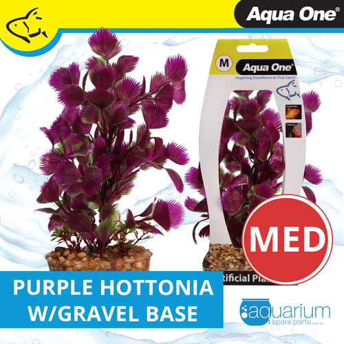 Aqua One Purple Hottonia W/Gravel Base Plastic Plant  Med (28196) Aqua One Purple Hottonia W/Gravel Base Plastic Plant  Med (28196)