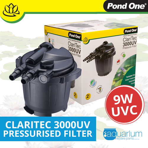 Pond One ClariTec 3000UV Pressurised Filter with 9W UVC (93044)