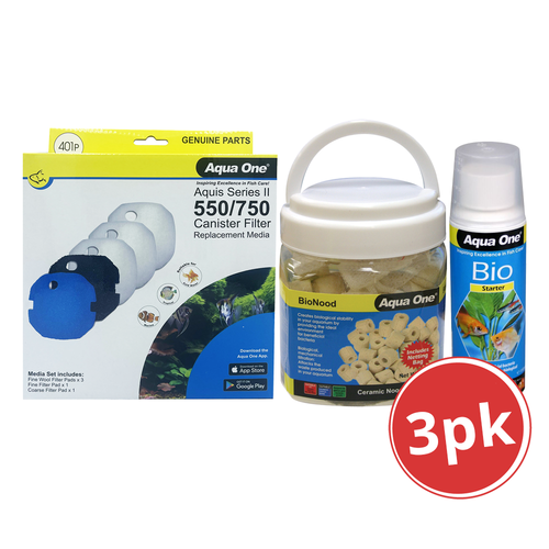 Aqua One Aquis 550/750 Refresh Pack (3pk)