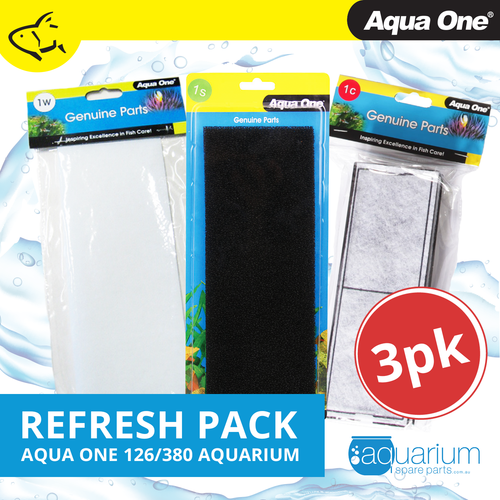 Aqua One AquaStyle 126/380 Refresh Pack inc 1w, 1s & 1c (3pk)