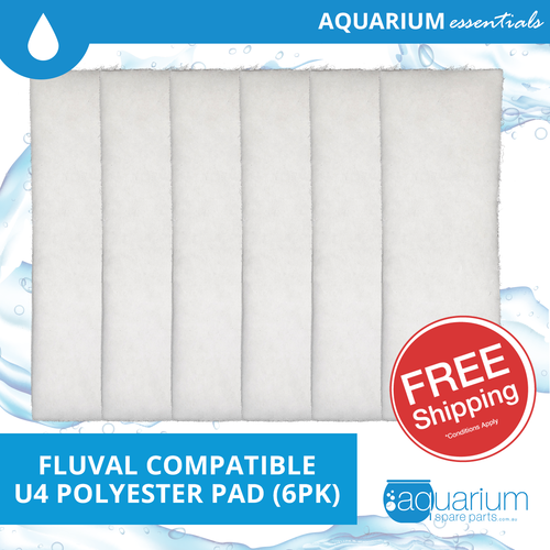 Fluval U4 Compatible Polyester Pad (6pk)