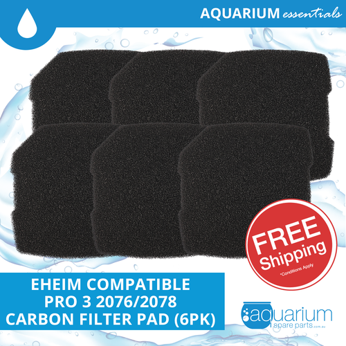 Eheim Pro 3 2076/2078 Compatible Carbon Filter Pad (6pk)