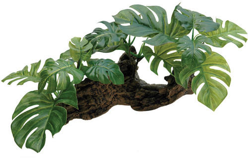 Aqua One Driftwood With Plastic Plant - Med (36295M)