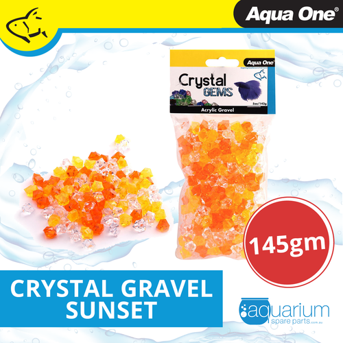 Aqua One Crystal Gems Acrylic Gravel Sunset 145gm (12301)