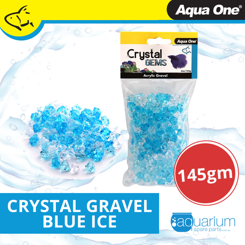 Aqua One Crystal Gems Acrylic Gravel Blue Ice 145gm (12302)