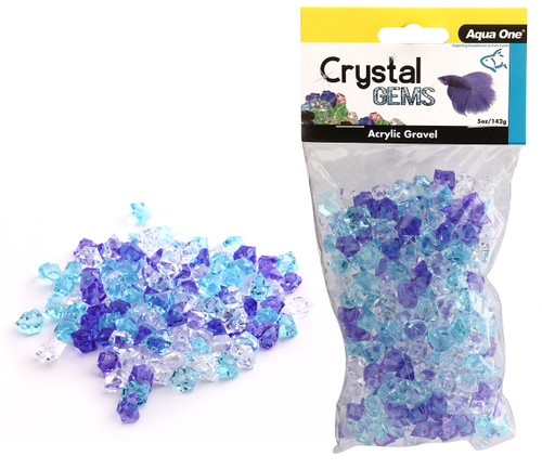 Aqua One Crystal Gems Acrylic Gravel Frosty Blue 145gm (12305)