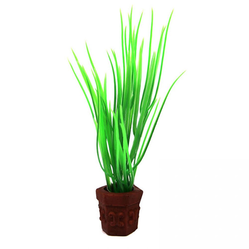 Aqua One Betta Pot Plant Green Grass Ornament 10cm (24329)