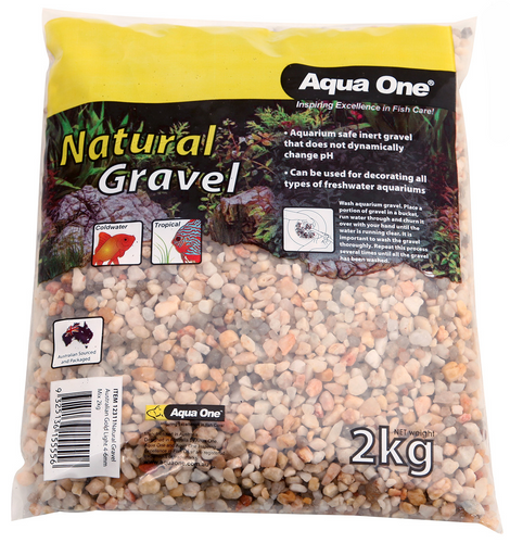 Aqua One Natural Gravel Australian Gold Light 4-6mm Mix 2kg (12311)