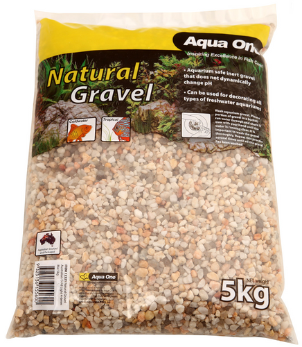 Aqua One Natural Gravel Australian Gold Light 4-6mm Mix 5kg (12321)