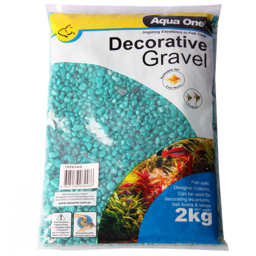 Aqua One Decorative Gravel Aqua 7mm 2kg (10283AQ)