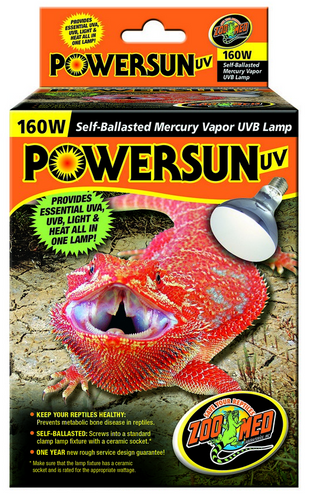 Zoo Med Power Sun U.V. Lamp 160 Watt (PUV-10AU)