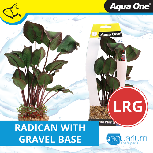 Aqua One Silk Plant Radican W/Gravel Base - Large (29070)