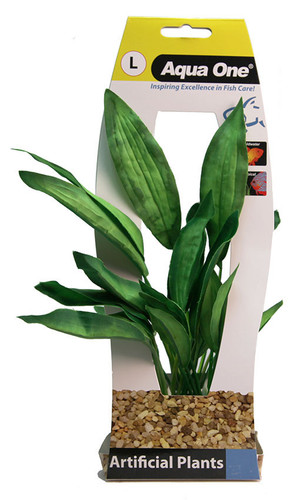 Aqua One Silk Plant Echinodorus W/Gravel Base - Large (29073)