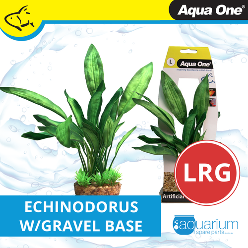 Aqua One Silk Plant Echinodorus W/Gravel Base - Large (29073)