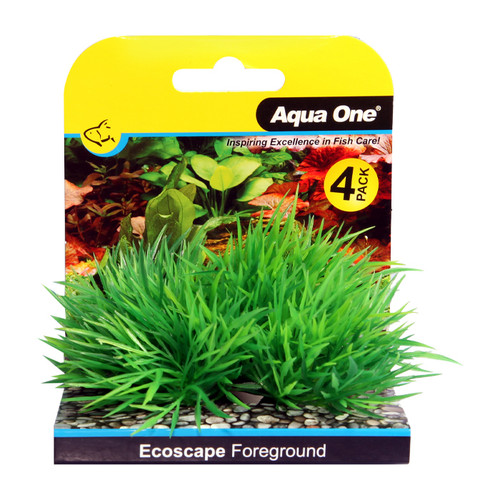 Aqua One Ecoscape Foreground Hair Grass Green Plastic Plant - 4pk (28362)