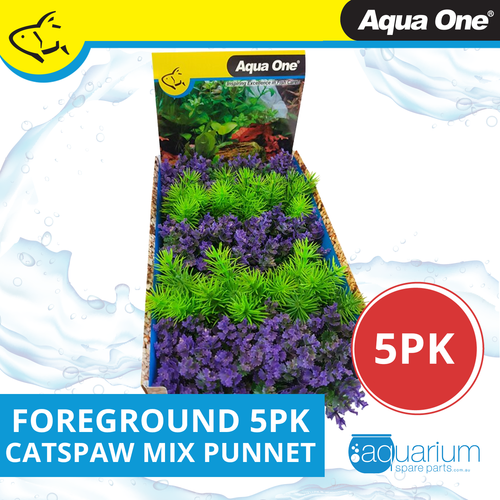 Aqua One Ecoscape Foreground Catspaw Pu/ambulia GN Mix Plastic Plant Punnet - 5pk (28367)