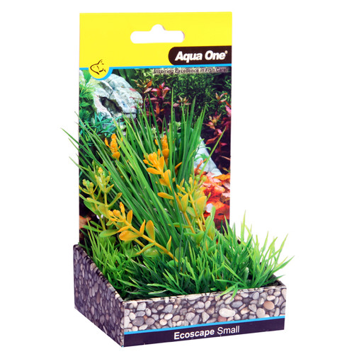 Aqua One Ecoscape Grass Green Plastic Plant 10cm - Small  (28373)