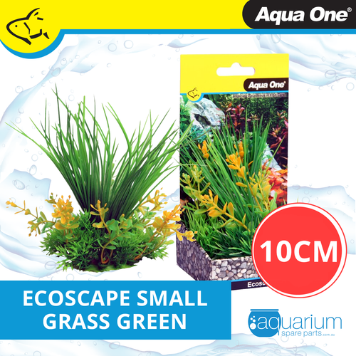 Aqua One Ecoscape Grass Green Plastic Plant 10cm - Small  (28373)