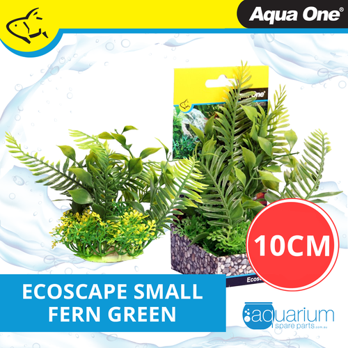 Aqua One Ecoscape Fern Green Plastic Plant 10cm - Small (28377)