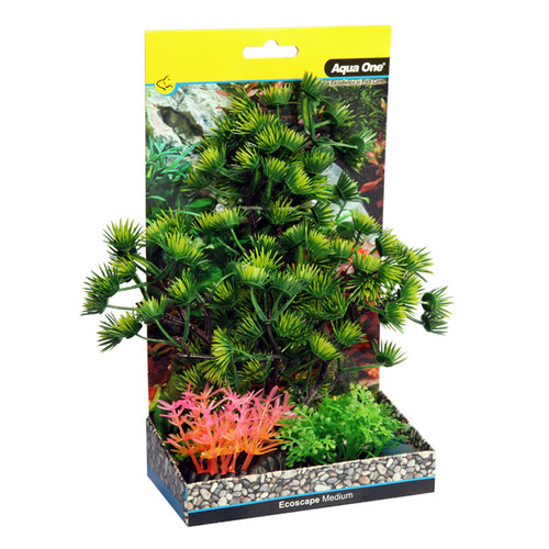 Aqua One Ecoscape Umbrella Pine Green Plastic Plant 20cm - Med (28385)